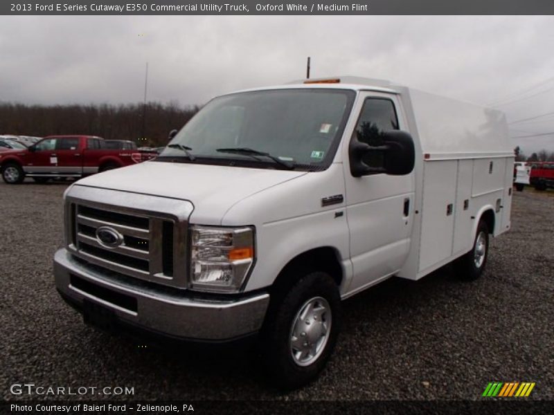 Oxford White / Medium Flint 2013 Ford E Series Cutaway E350 Commercial Utility Truck