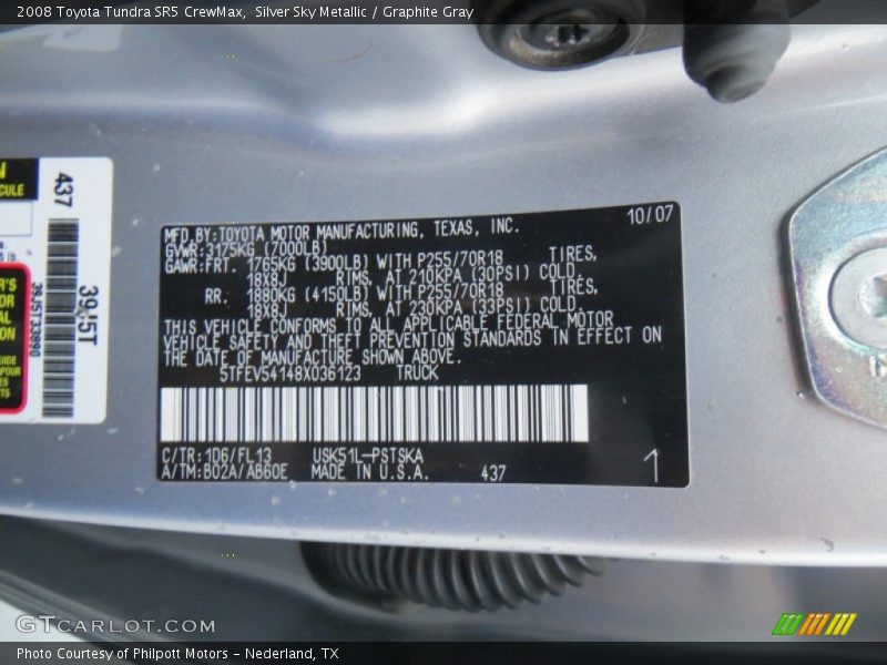 Silver Sky Metallic / Graphite Gray 2008 Toyota Tundra SR5 CrewMax
