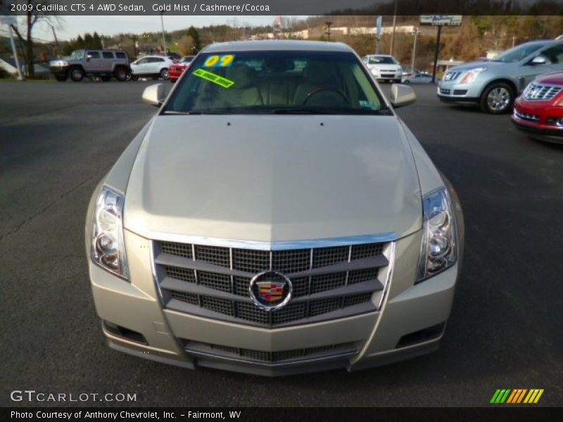 Gold Mist / Cashmere/Cocoa 2009 Cadillac CTS 4 AWD Sedan
