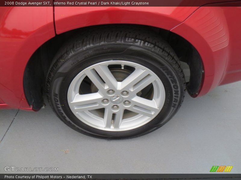 Inferno Red Crystal Pearl / Dark Khaki/Light Graystone 2008 Dodge Avenger SXT
