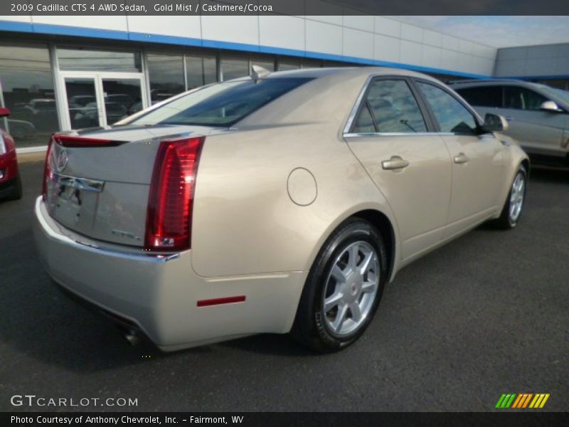 Gold Mist / Cashmere/Cocoa 2009 Cadillac CTS 4 AWD Sedan