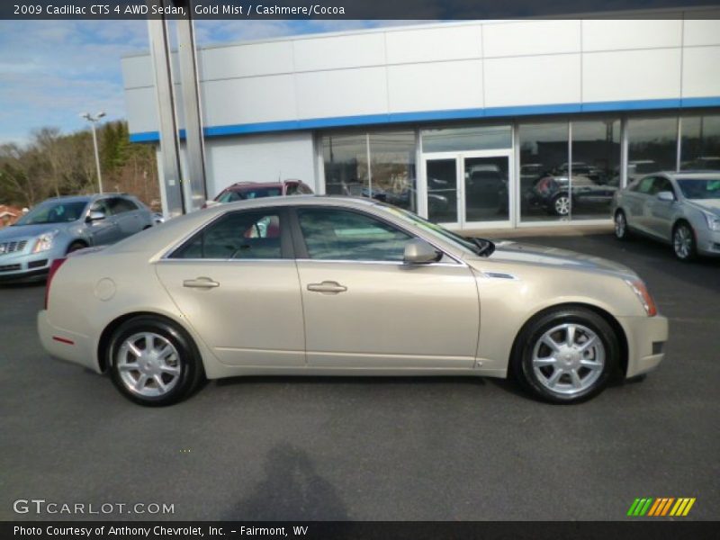 Gold Mist / Cashmere/Cocoa 2009 Cadillac CTS 4 AWD Sedan