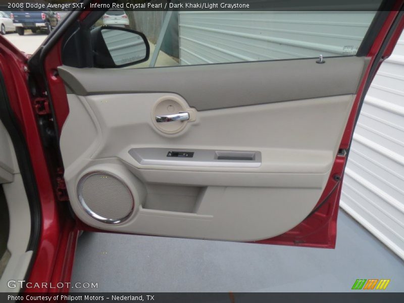 Inferno Red Crystal Pearl / Dark Khaki/Light Graystone 2008 Dodge Avenger SXT