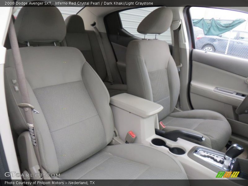 Inferno Red Crystal Pearl / Dark Khaki/Light Graystone 2008 Dodge Avenger SXT