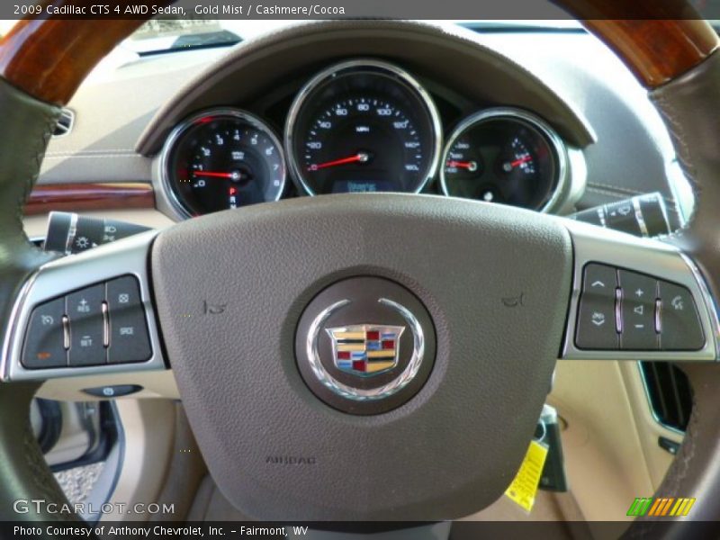 Gold Mist / Cashmere/Cocoa 2009 Cadillac CTS 4 AWD Sedan
