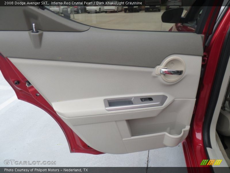 Inferno Red Crystal Pearl / Dark Khaki/Light Graystone 2008 Dodge Avenger SXT
