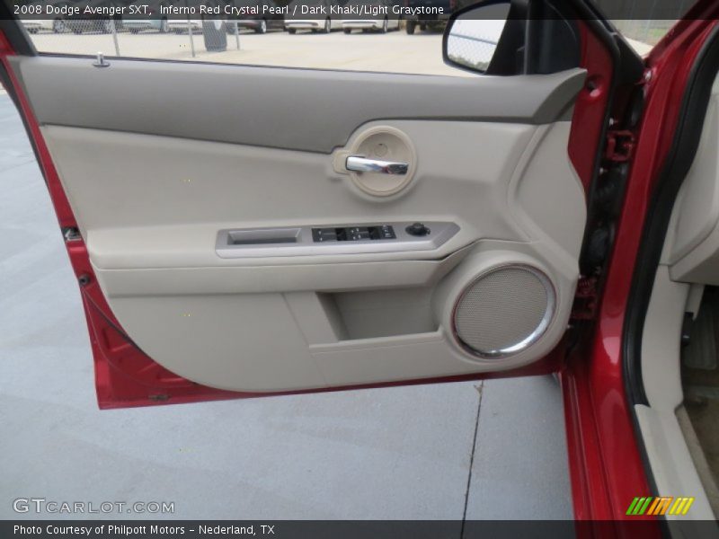 Inferno Red Crystal Pearl / Dark Khaki/Light Graystone 2008 Dodge Avenger SXT