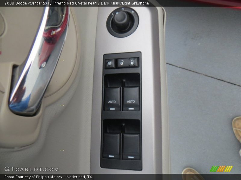 Inferno Red Crystal Pearl / Dark Khaki/Light Graystone 2008 Dodge Avenger SXT