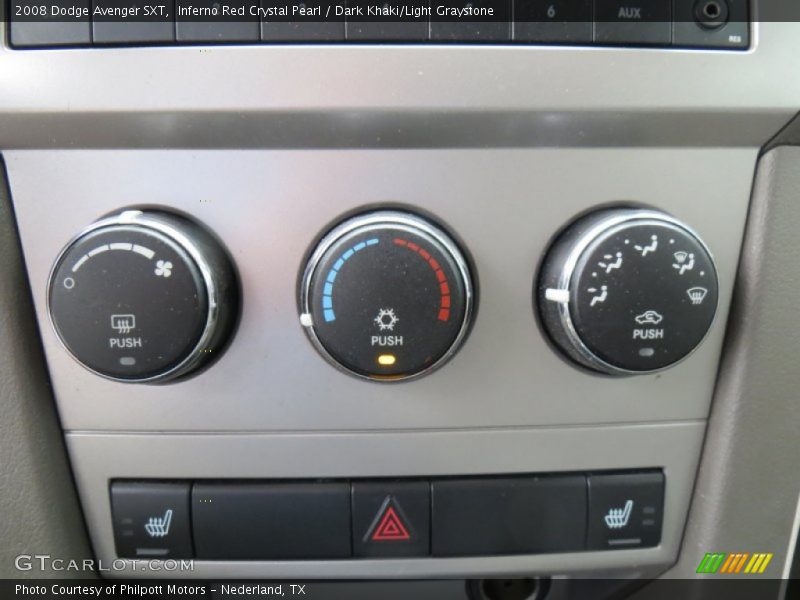 Inferno Red Crystal Pearl / Dark Khaki/Light Graystone 2008 Dodge Avenger SXT
