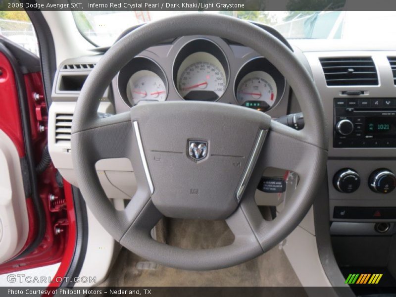 Inferno Red Crystal Pearl / Dark Khaki/Light Graystone 2008 Dodge Avenger SXT