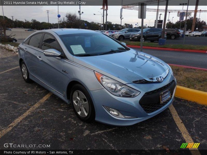 Blue Sky Metallic / Gray 2011 Hyundai Sonata Hybrid
