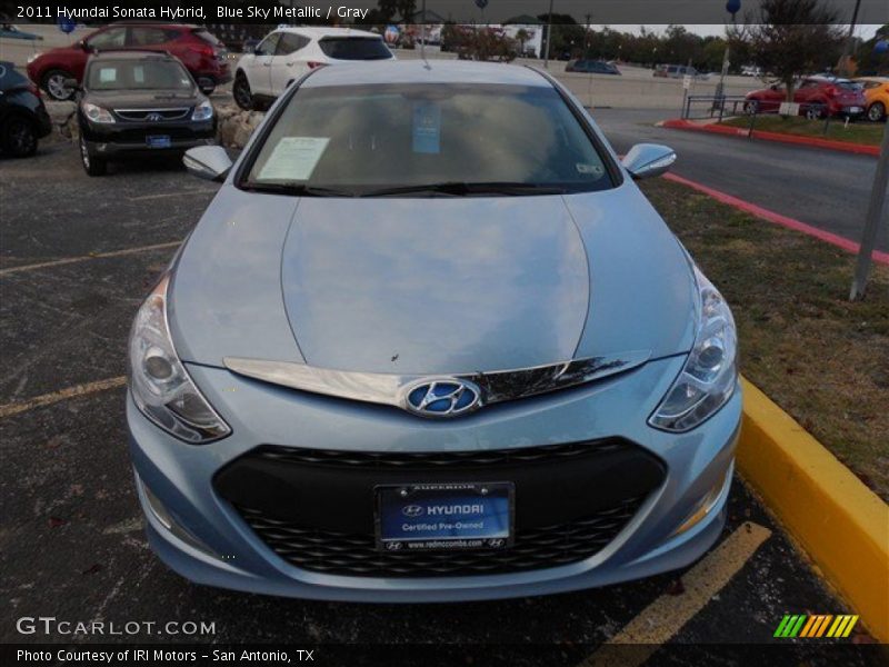 Blue Sky Metallic / Gray 2011 Hyundai Sonata Hybrid