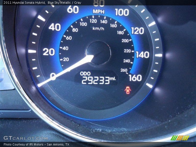 Blue Sky Metallic / Gray 2011 Hyundai Sonata Hybrid