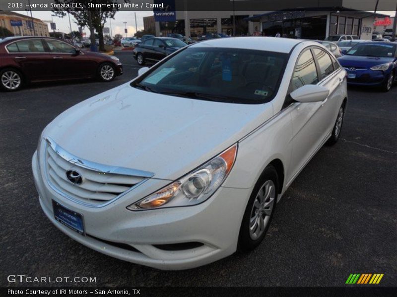 Shimmering White / Camel 2013 Hyundai Sonata GLS