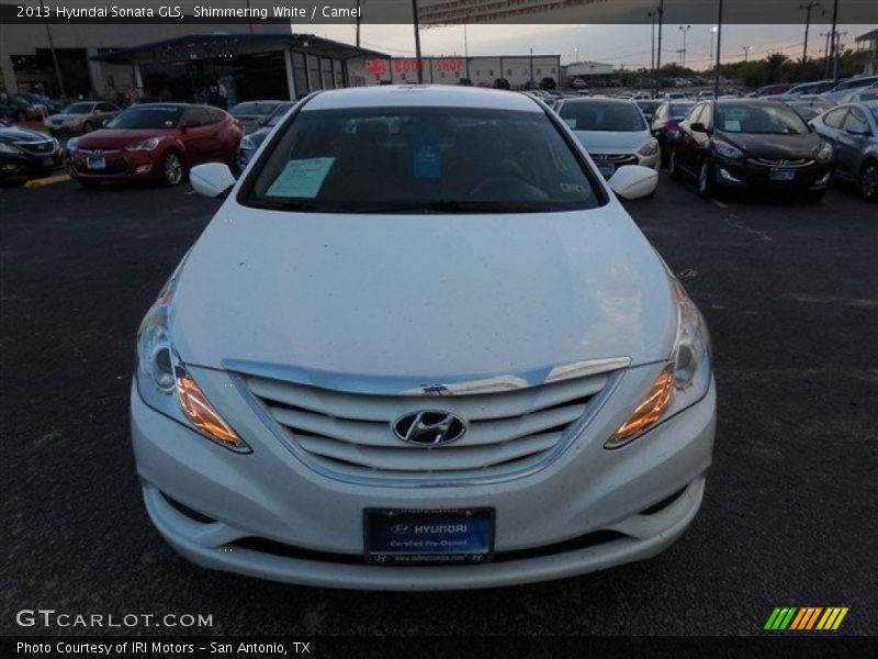 Shimmering White / Camel 2013 Hyundai Sonata GLS