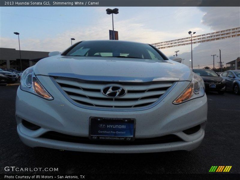 Shimmering White / Camel 2013 Hyundai Sonata GLS