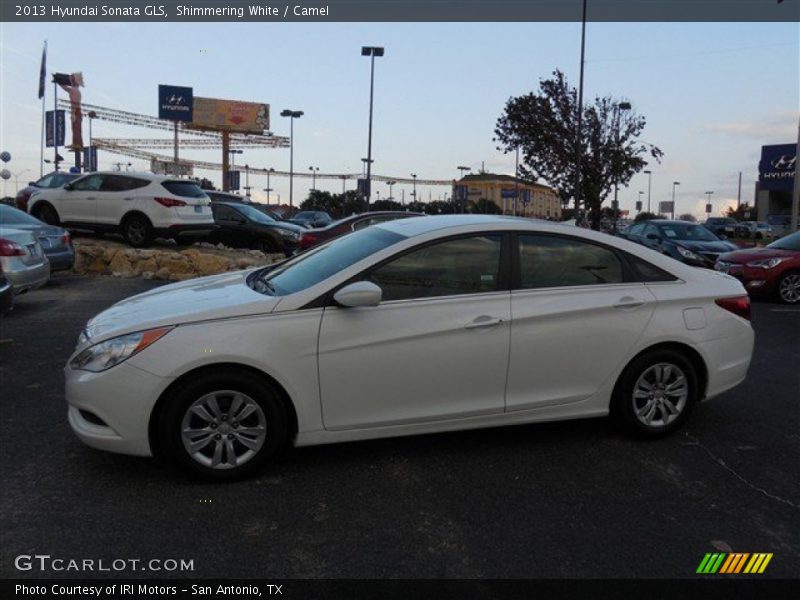 Shimmering White / Camel 2013 Hyundai Sonata GLS