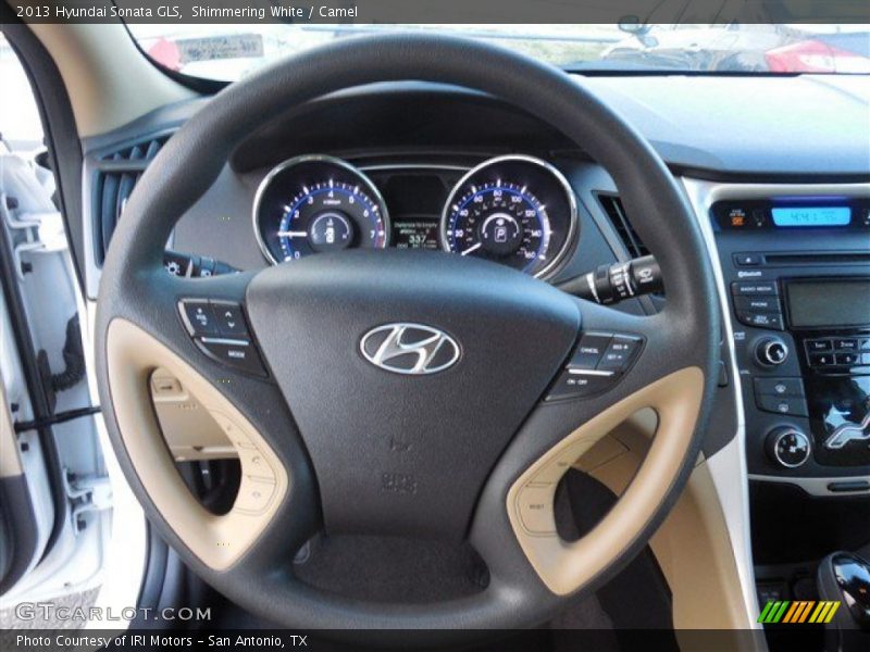 Shimmering White / Camel 2013 Hyundai Sonata GLS