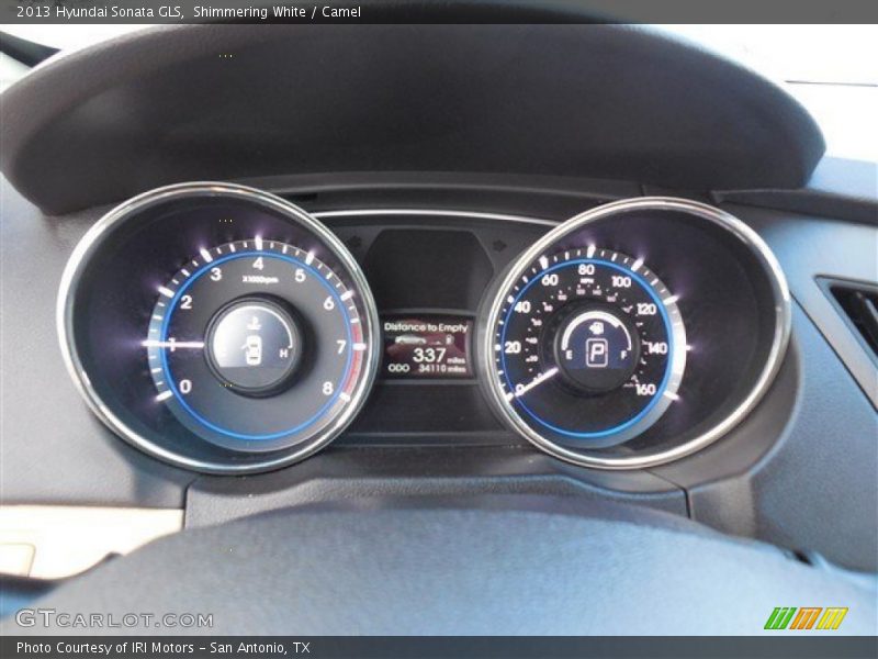 Shimmering White / Camel 2013 Hyundai Sonata GLS