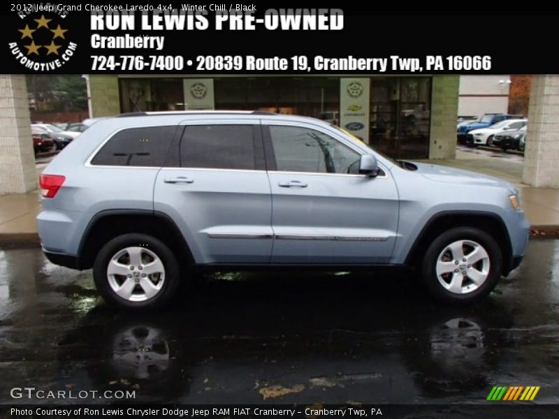 Winter Chill / Black 2012 Jeep Grand Cherokee Laredo 4x4
