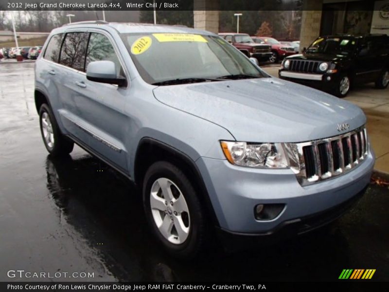 Winter Chill / Black 2012 Jeep Grand Cherokee Laredo 4x4