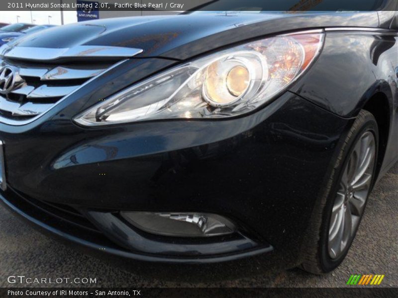 Pacific Blue Pearl / Gray 2011 Hyundai Sonata Limited 2.0T