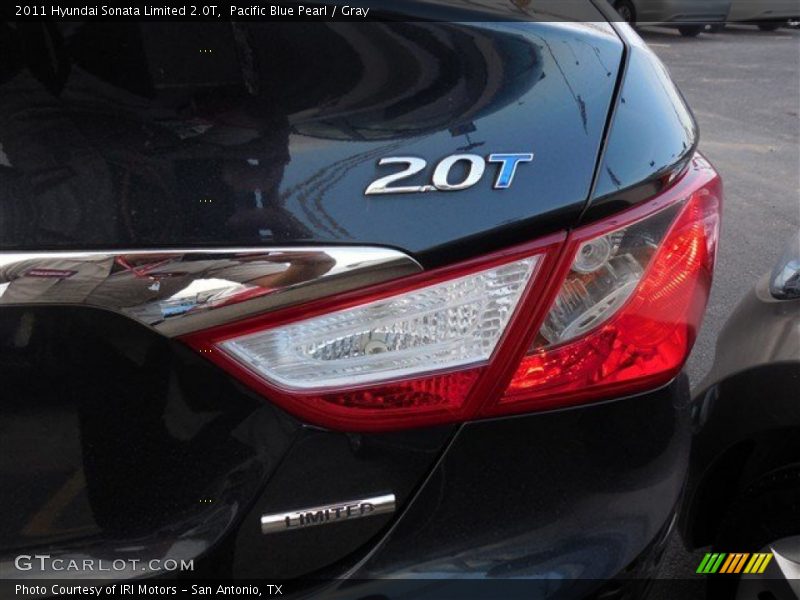 Pacific Blue Pearl / Gray 2011 Hyundai Sonata Limited 2.0T