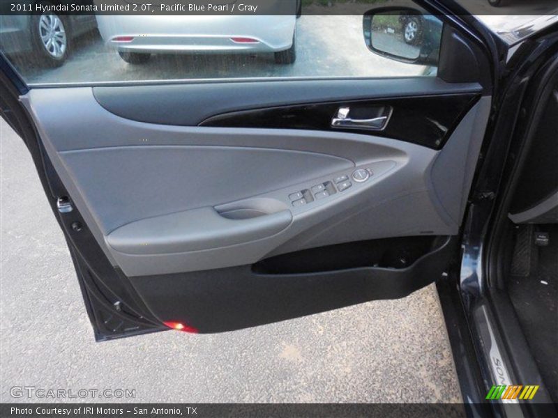 Pacific Blue Pearl / Gray 2011 Hyundai Sonata Limited 2.0T