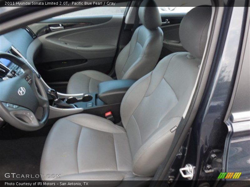 Pacific Blue Pearl / Gray 2011 Hyundai Sonata Limited 2.0T