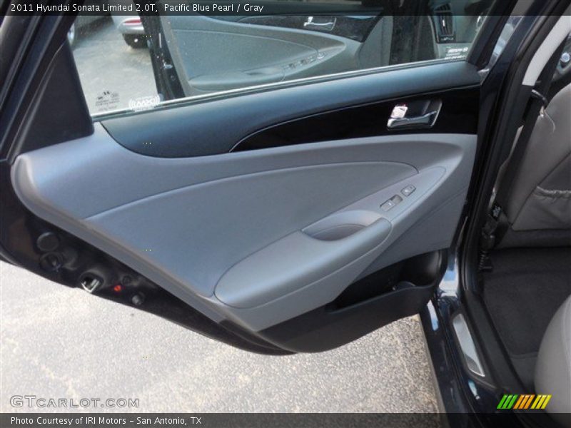 Pacific Blue Pearl / Gray 2011 Hyundai Sonata Limited 2.0T