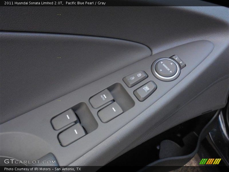 Pacific Blue Pearl / Gray 2011 Hyundai Sonata Limited 2.0T