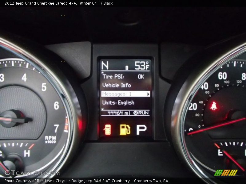 Winter Chill / Black 2012 Jeep Grand Cherokee Laredo 4x4