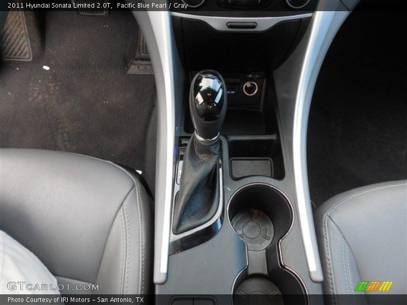 Pacific Blue Pearl / Gray 2011 Hyundai Sonata Limited 2.0T