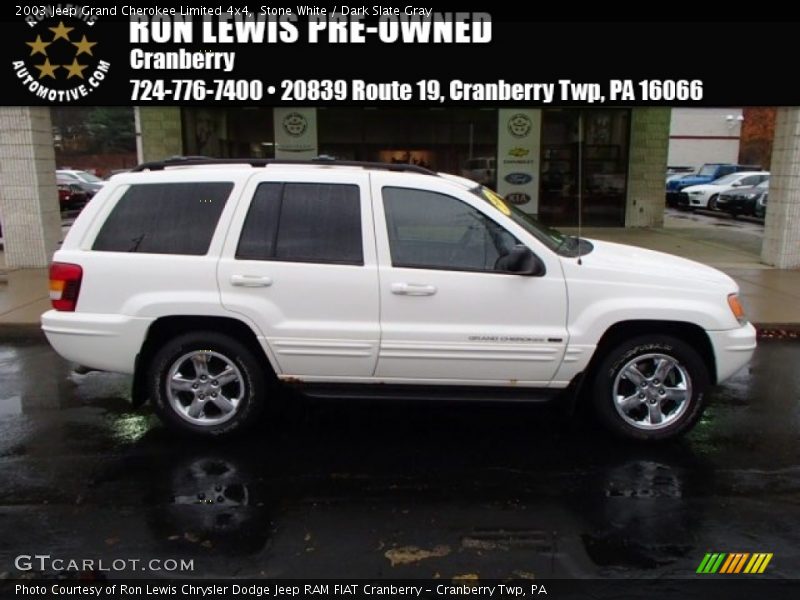 Stone White / Dark Slate Gray 2003 Jeep Grand Cherokee Limited 4x4