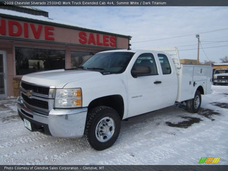 Summit White / Dark Titanium 2009 Chevrolet Silverado 2500HD Work Truck Extended Cab 4x4