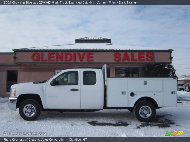 Summit White / Dark Titanium 2009 Chevrolet Silverado 2500HD Work Truck Extended Cab 4x4