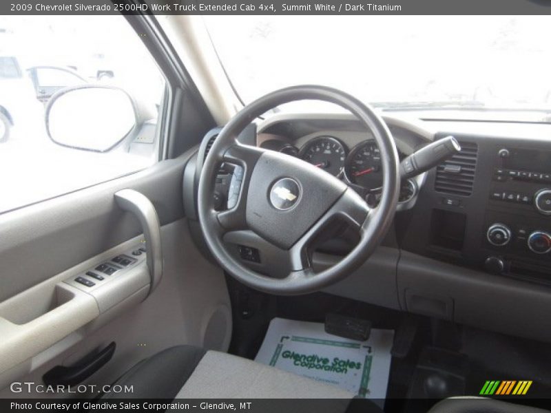 Summit White / Dark Titanium 2009 Chevrolet Silverado 2500HD Work Truck Extended Cab 4x4