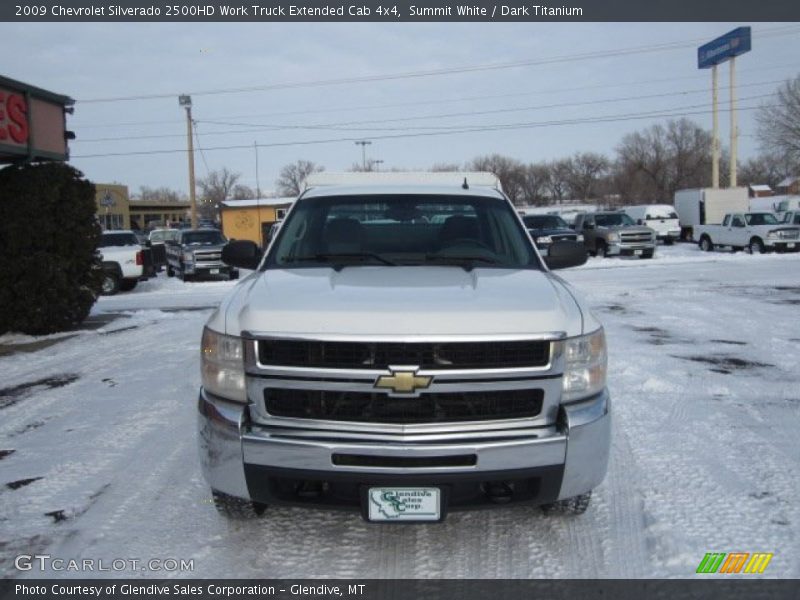 Summit White / Dark Titanium 2009 Chevrolet Silverado 2500HD Work Truck Extended Cab 4x4
