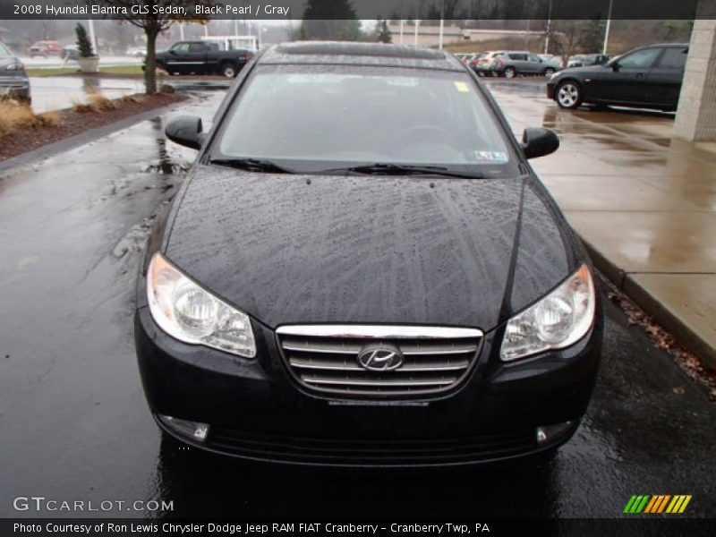 Black Pearl / Gray 2008 Hyundai Elantra GLS Sedan