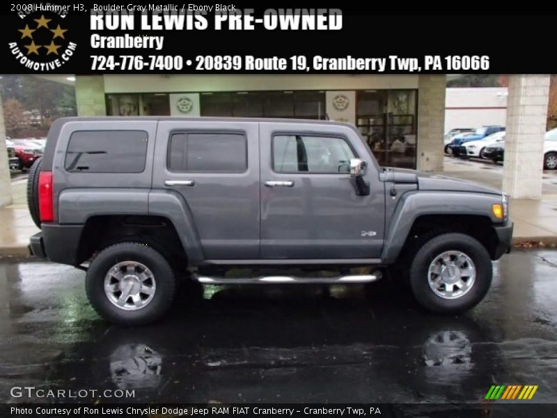 Boulder Gray Metallic / Ebony Black 2008 Hummer H3