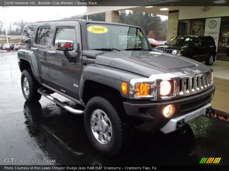 Boulder Gray Metallic / Ebony Black 2008 Hummer H3
