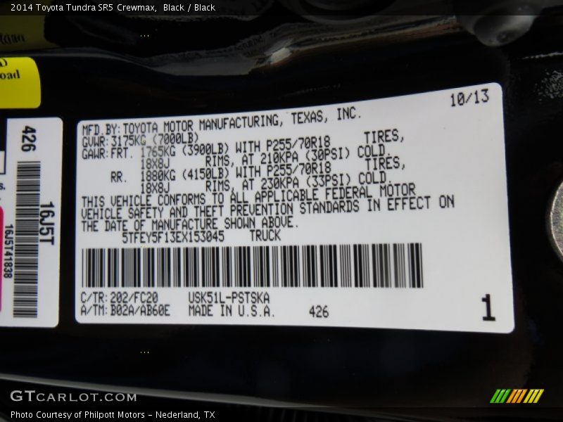 Black / Black 2014 Toyota Tundra SR5 Crewmax