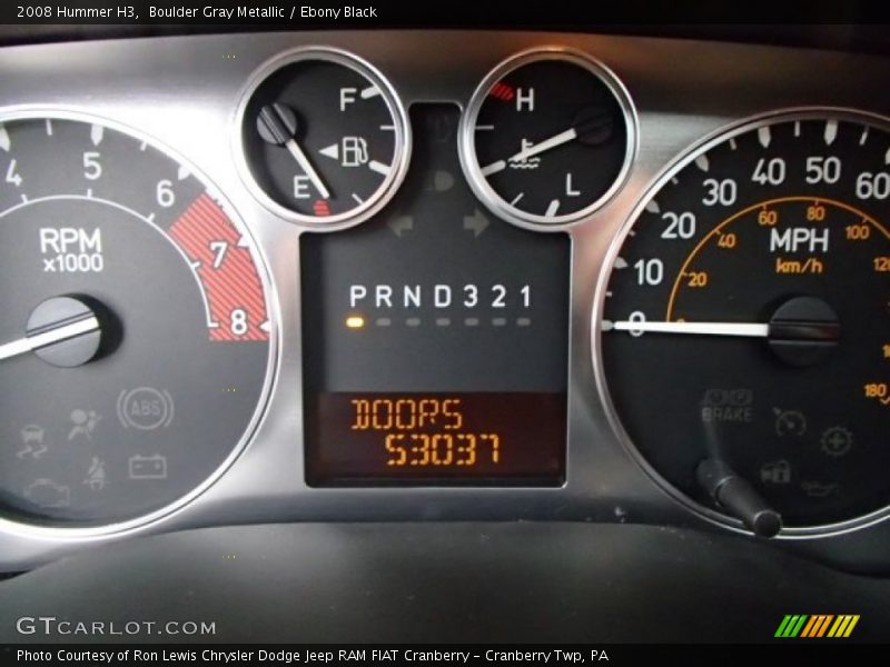 Boulder Gray Metallic / Ebony Black 2008 Hummer H3
