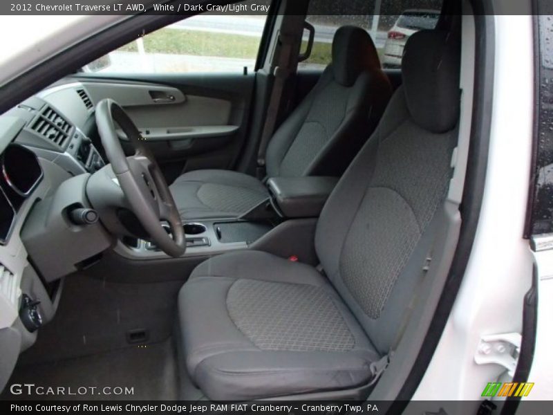 White / Dark Gray/Light Gray 2012 Chevrolet Traverse LT AWD