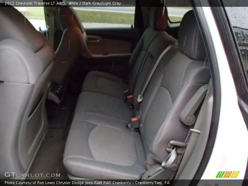 White / Dark Gray/Light Gray 2012 Chevrolet Traverse LT AWD
