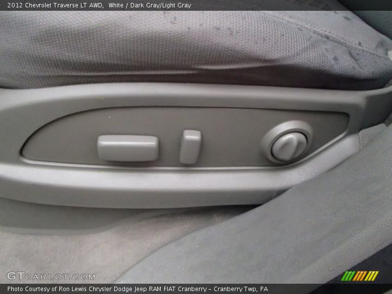 White / Dark Gray/Light Gray 2012 Chevrolet Traverse LT AWD