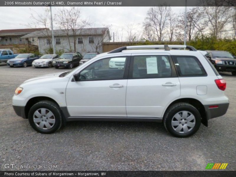Diamond White Pearl / Charcoal 2006 Mitsubishi Outlander LS 4WD