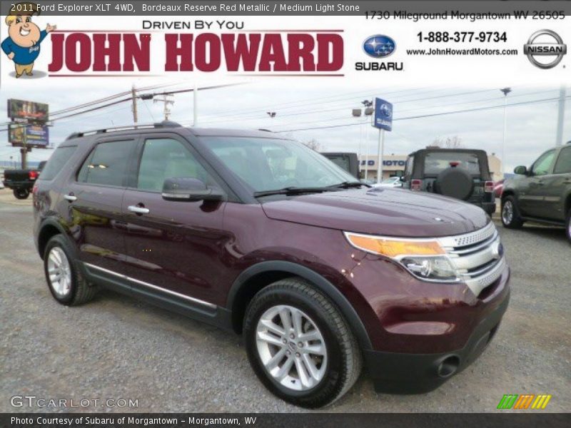 Bordeaux Reserve Red Metallic / Medium Light Stone 2011 Ford Explorer XLT 4WD