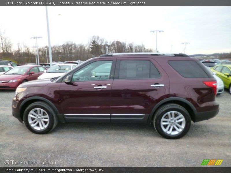 Bordeaux Reserve Red Metallic / Medium Light Stone 2011 Ford Explorer XLT 4WD