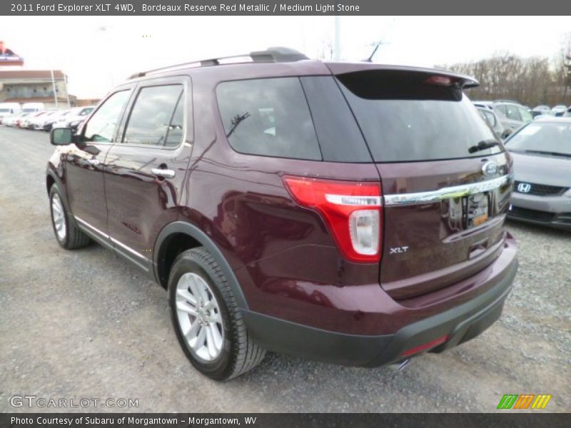 Bordeaux Reserve Red Metallic / Medium Light Stone 2011 Ford Explorer XLT 4WD
